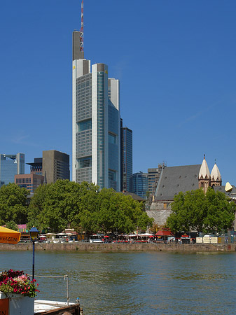 Foto Skyline von Frankfurt mit Schöfferhofer Weizen