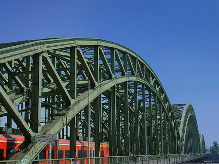 Foto Hohenzollernbrücke mit Zug