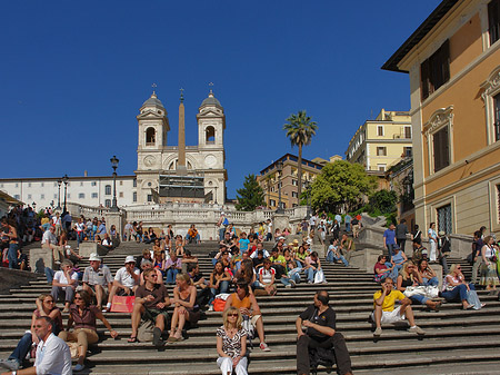 Foto Treppe mit Kirche - Rom